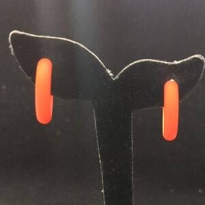 Elegant Orange Hoop Earrings